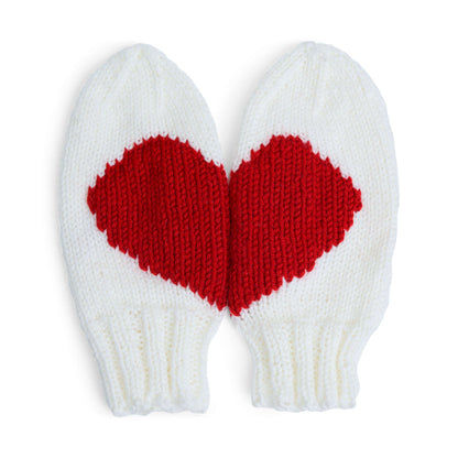 Red Heart Heartland Knit Mittens Single Size