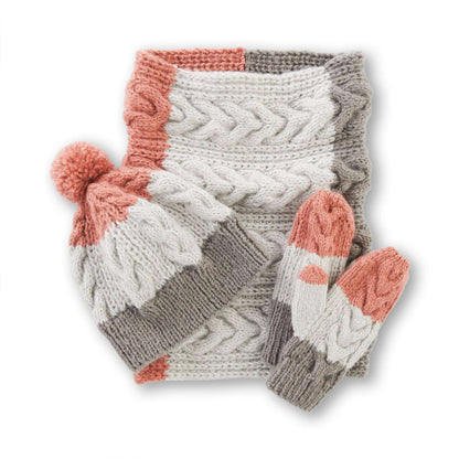 Red Heart Cable Knit Set Single Size