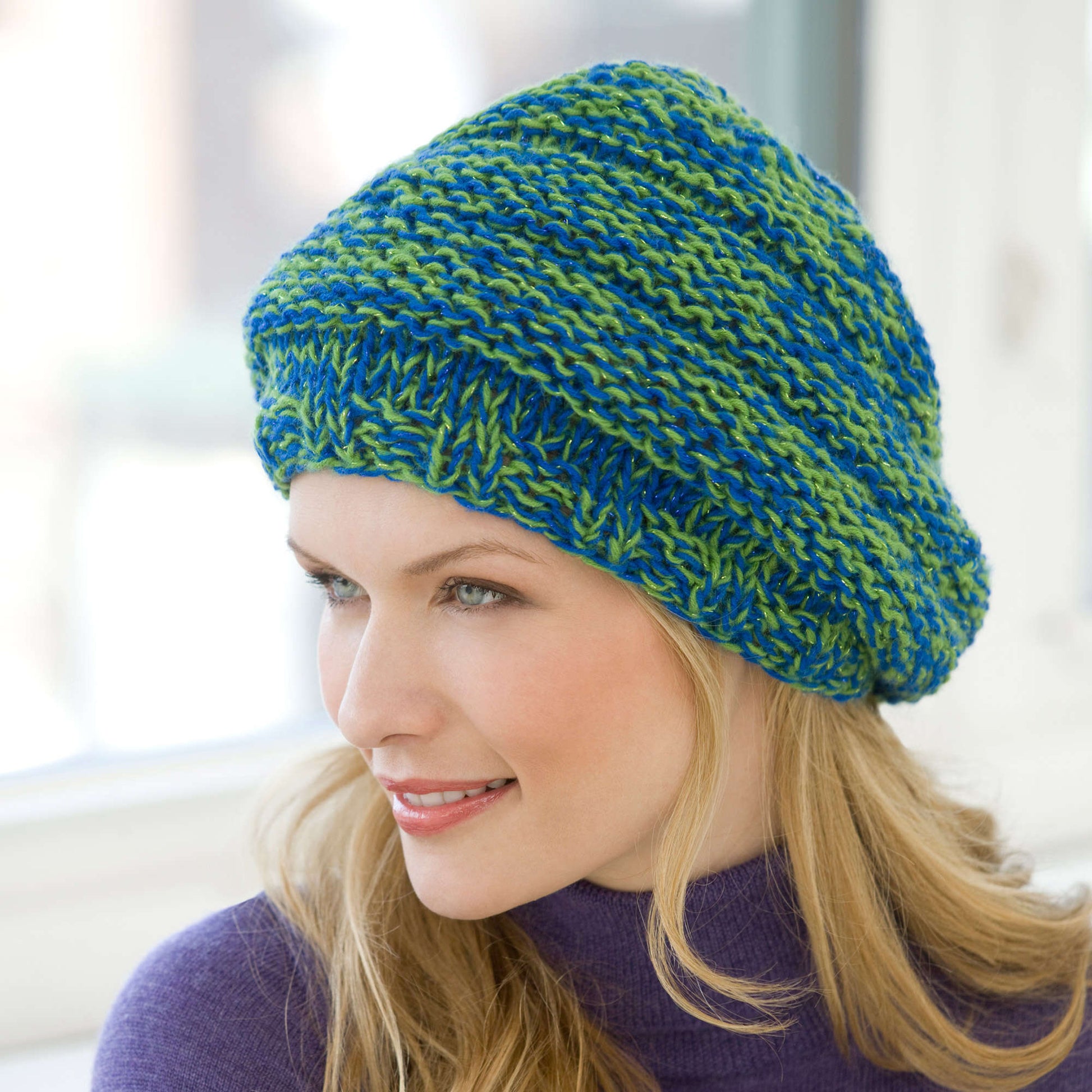 Free Red Heart Knit Slouchy Hat Pattern