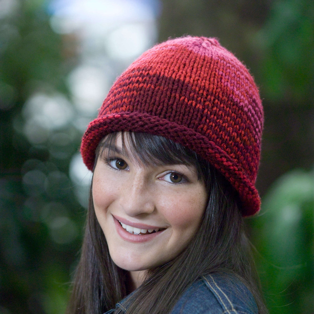Knit Hat made in Red Heart Super Saver Yarn