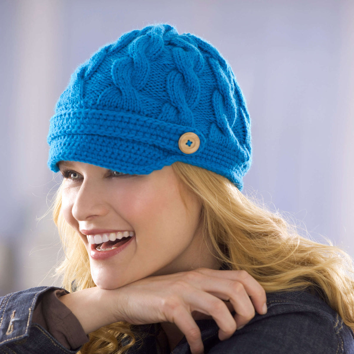 Knit Cap made in Red Heart Designer Sport Yarn