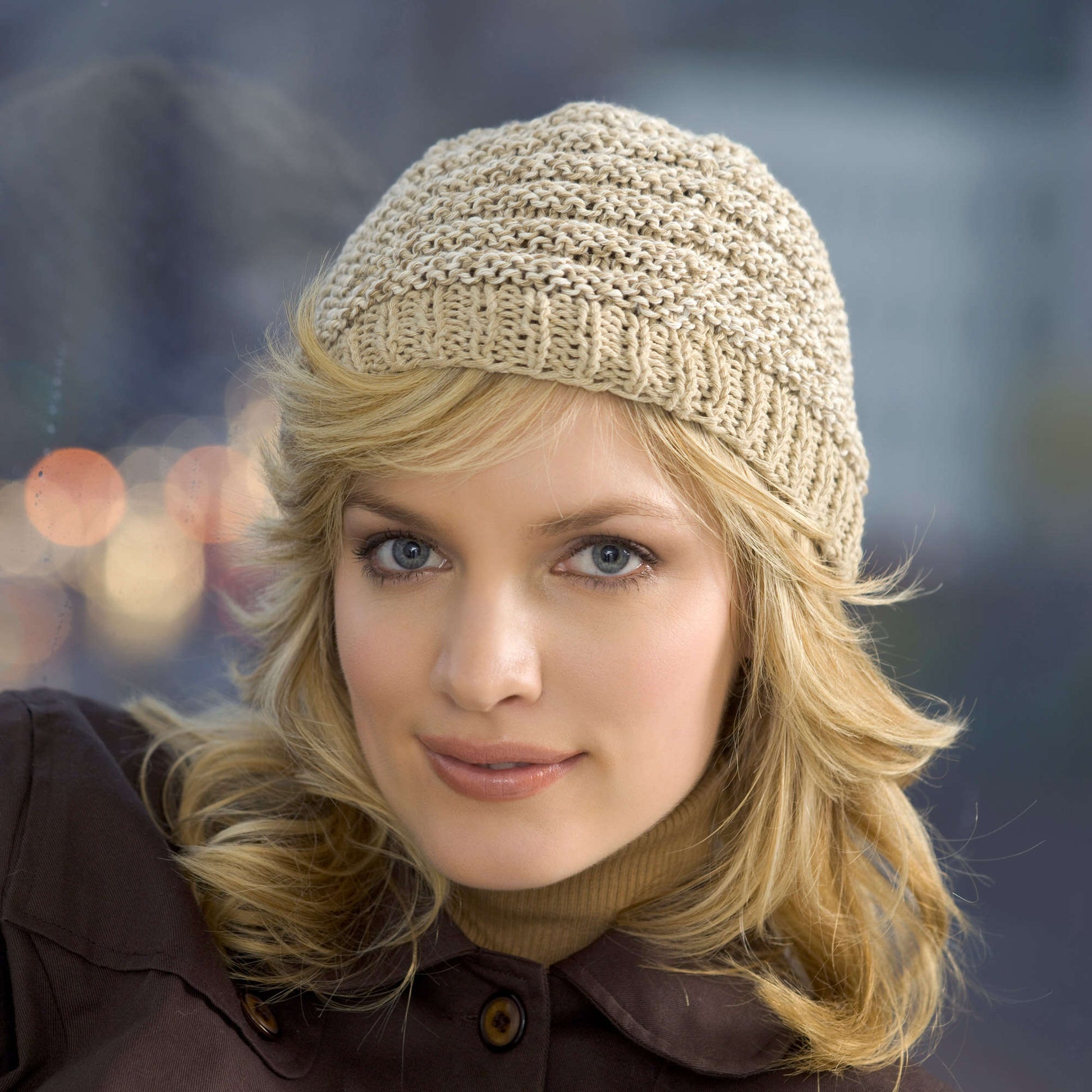 Free Red Heart Knit Welted Cap Pattern