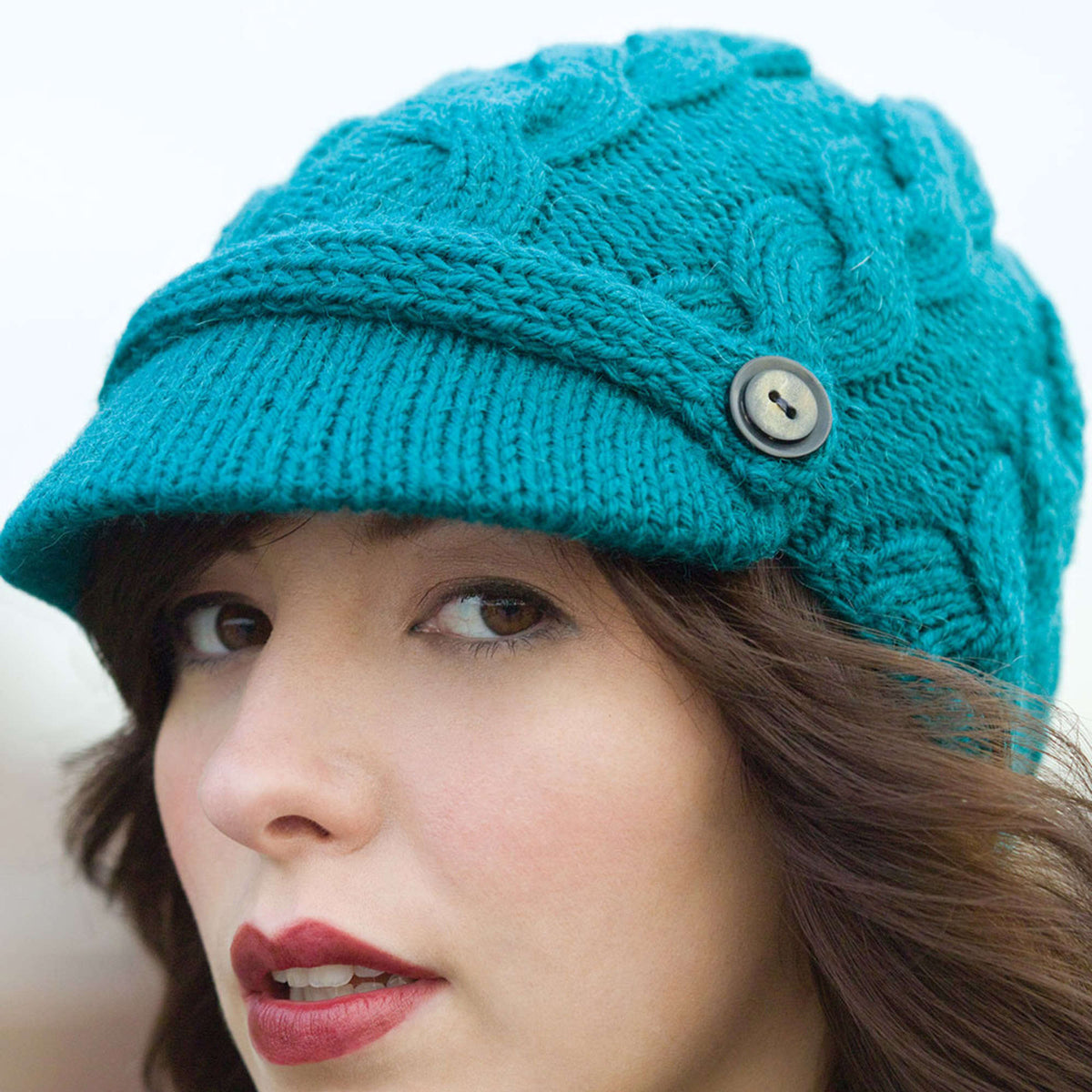 Knit Hat made in Red Heart Alpaca Love Yarn