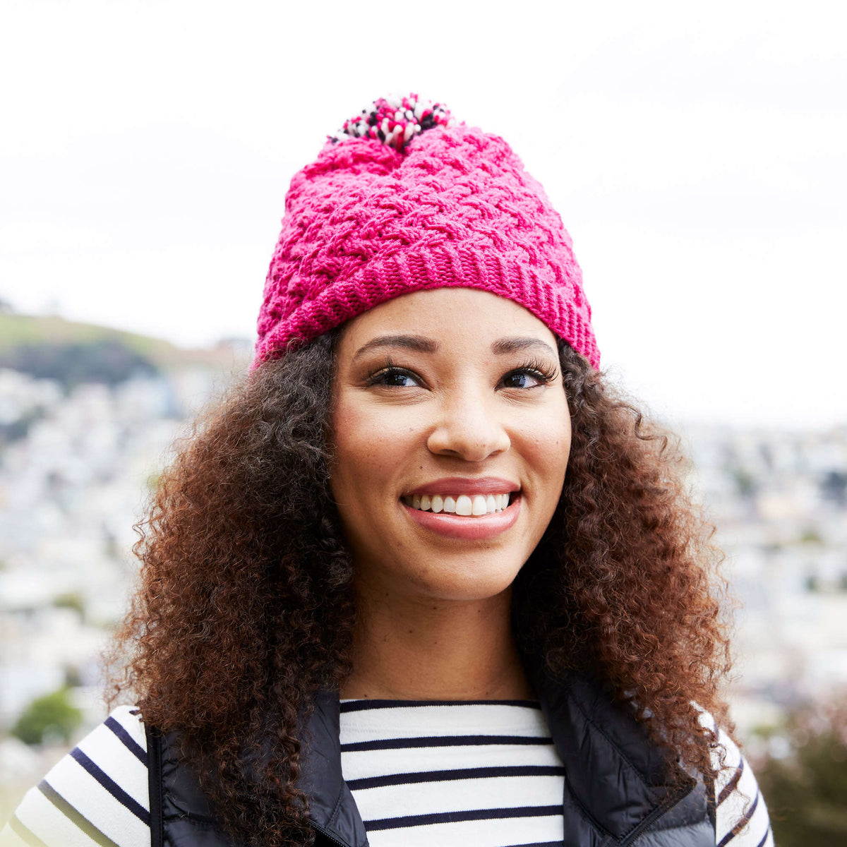 Knit Hat made in Red Heart Chic Sheep Yarn