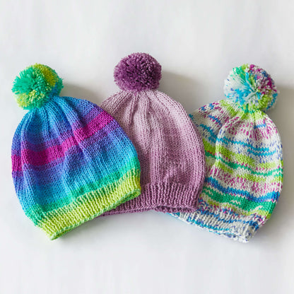 Red Heart Knit Ombre Hat Knit Hat made in Red Heart Super Saver Ombre Yarn