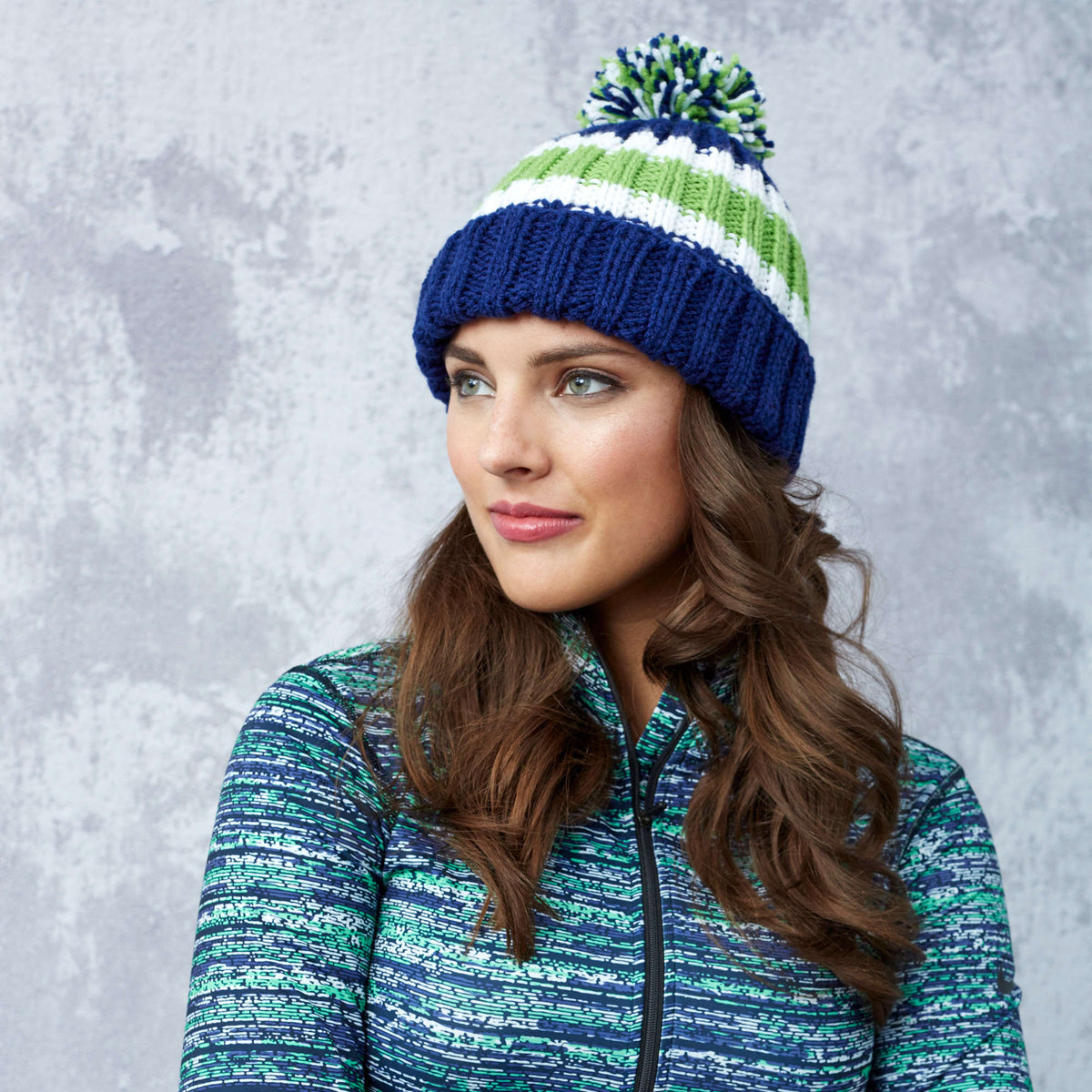 Knit Hat made in Red Heart Super Saver Yarn