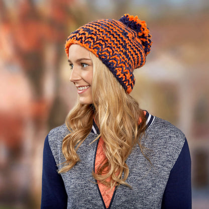 Red Heart Knit Spirit Week Chunky Hat Knit Hat made in Red Heart Team Spirit Chunky Yarn