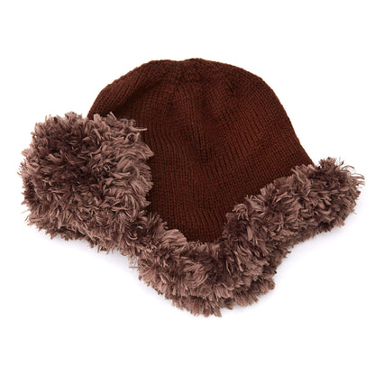 Red Heart Knit Warm Aviator Hat Knit Hat made in Red Heart With Love Yarn