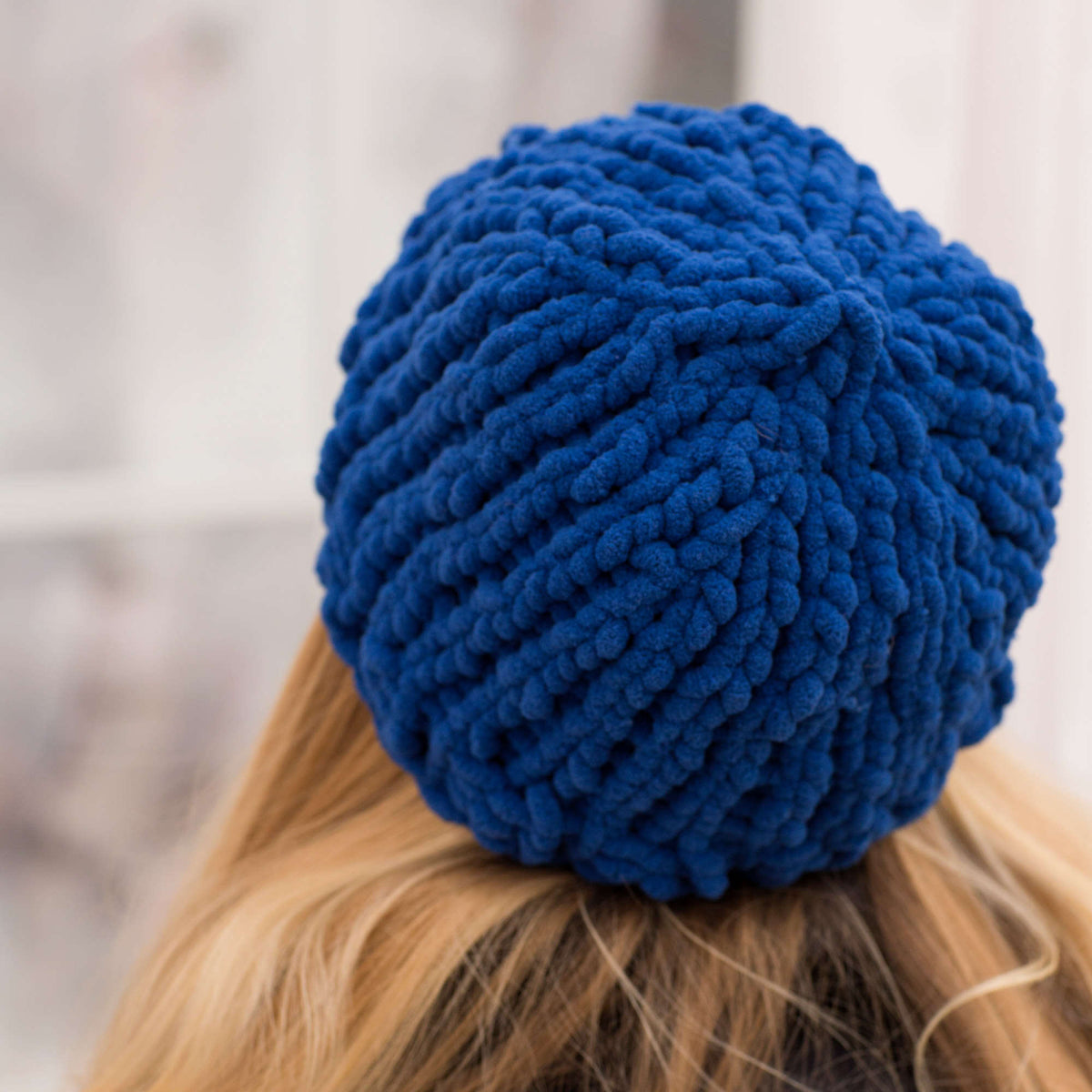 Knit Hat made in Red Heart Sweet Yarn