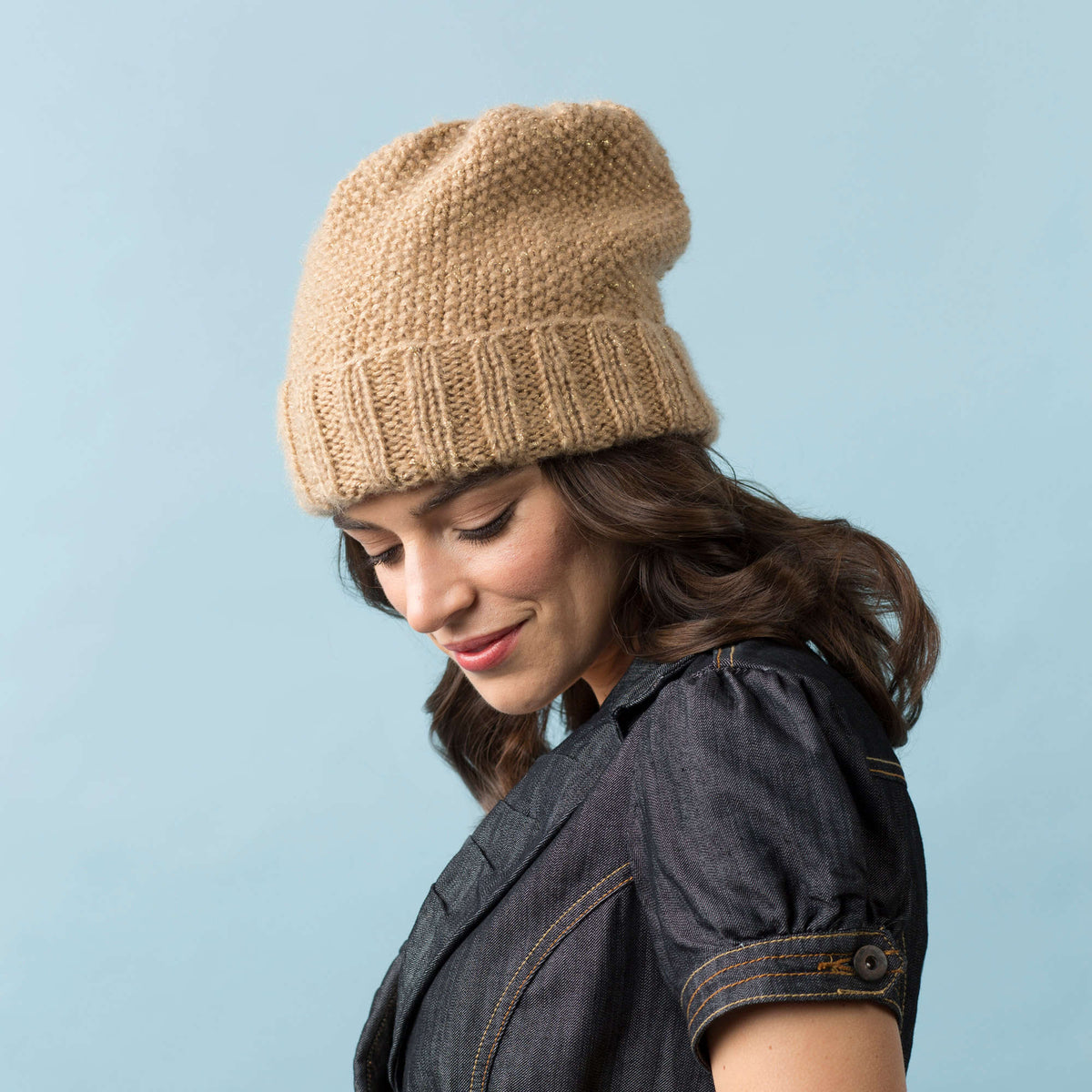 Knit Hat made in Red Heart Boutique Yarn