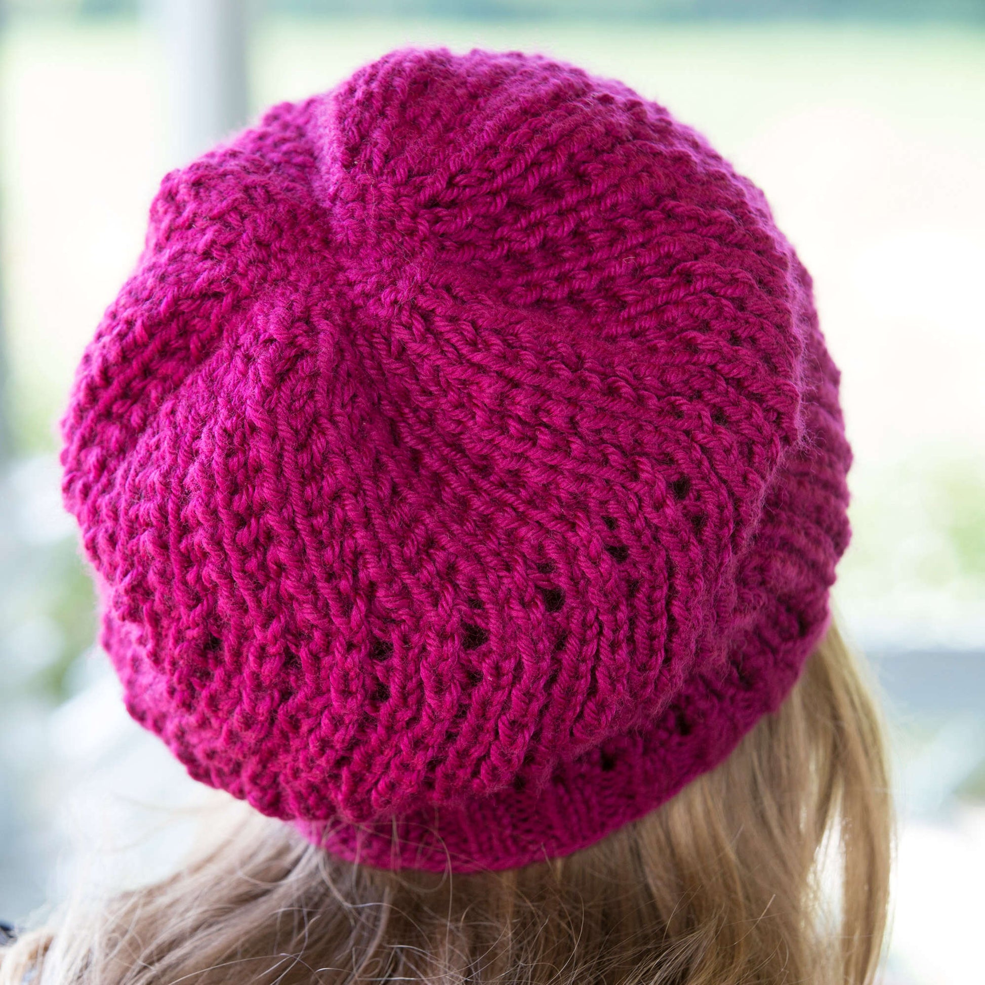 Free Red Heart Knit Any Day Beret Pattern