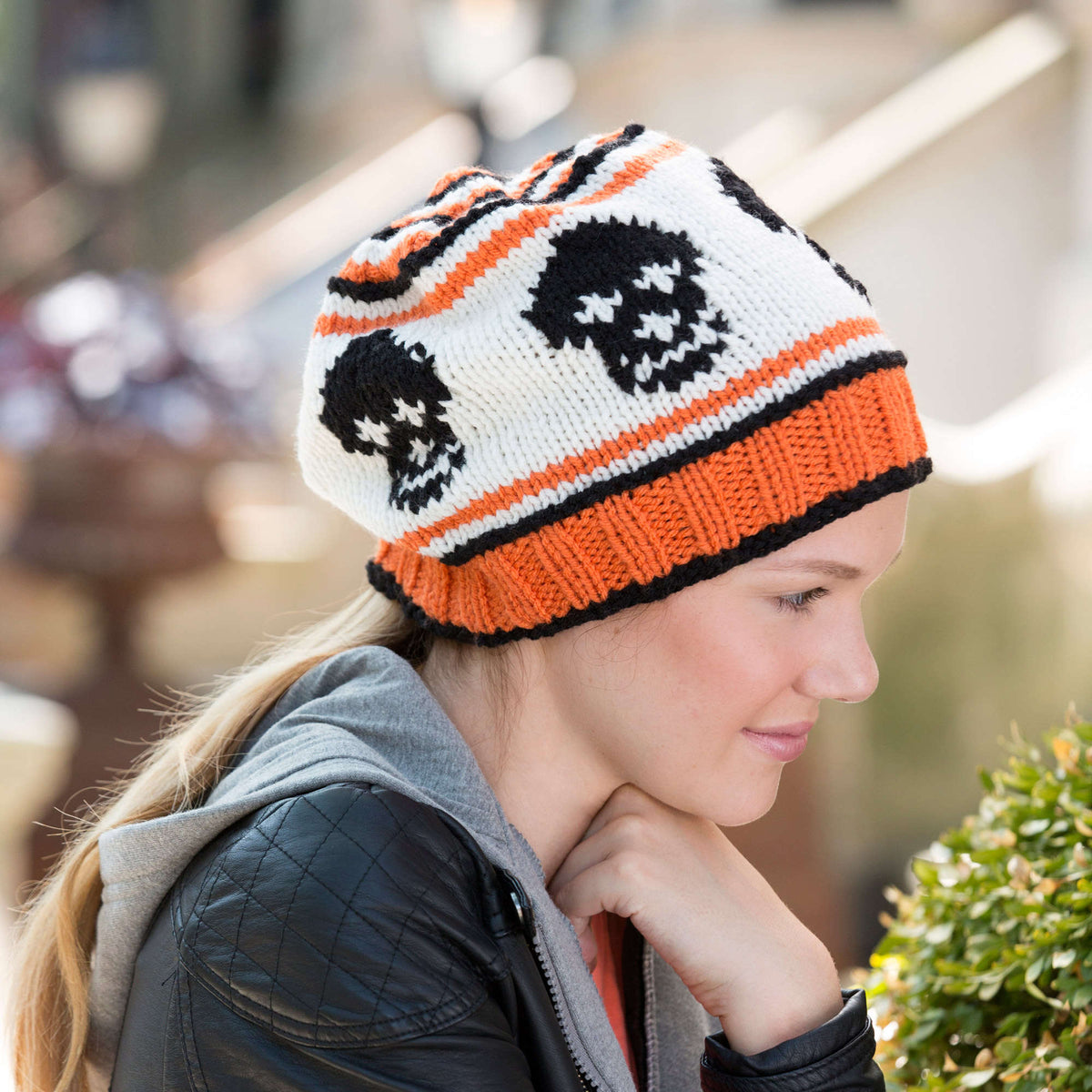 Knit Cap made in Red Heart With Love Yarn