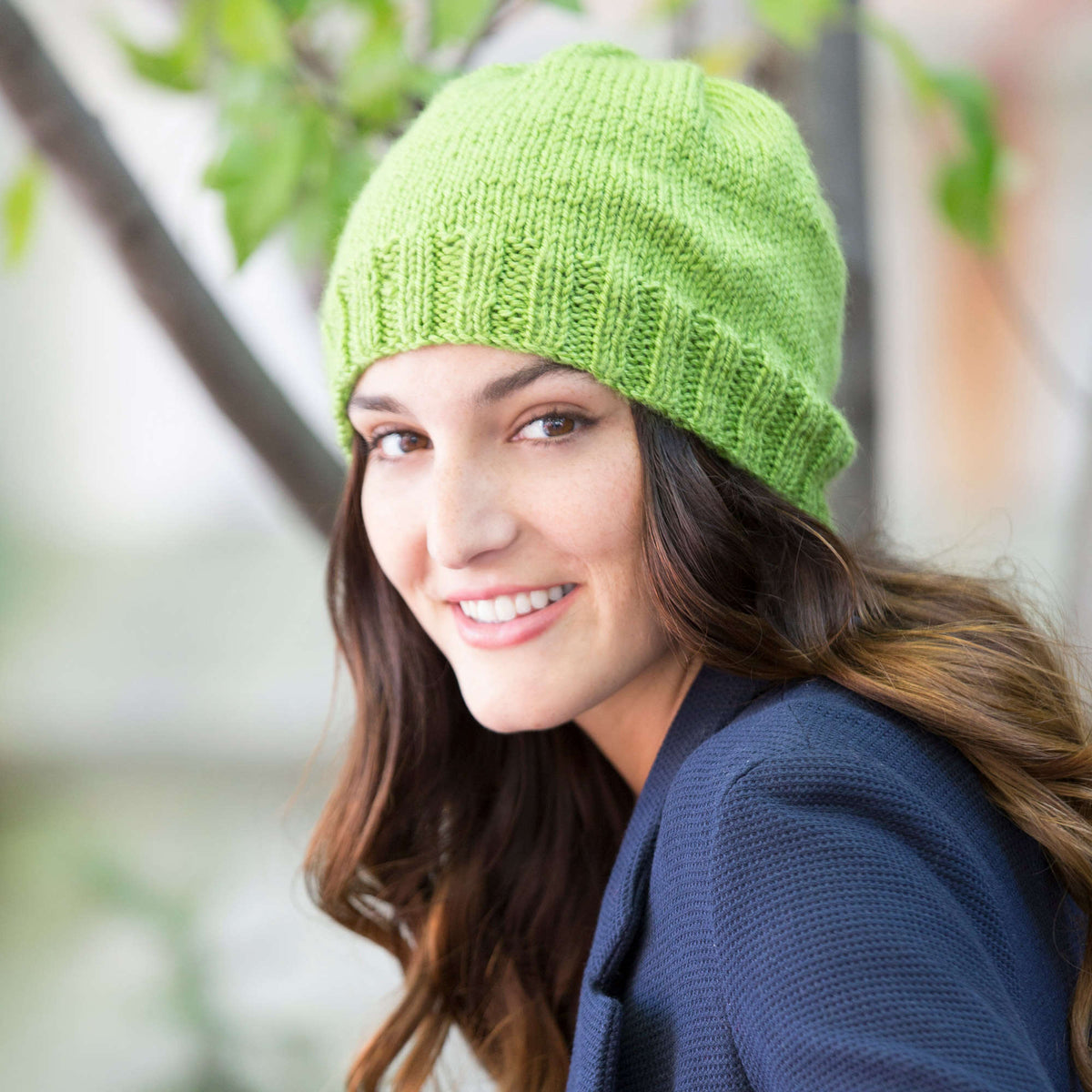 Knit Beanie made in Red Heart Soft Yarn