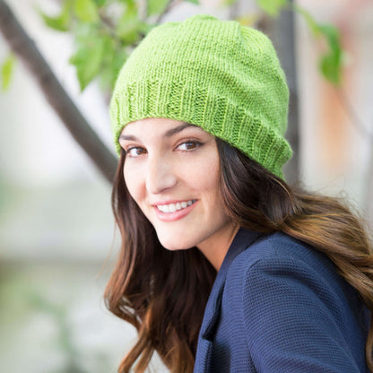 Red Heart Knit Comfy Beanie Knit Beanie made in Red Heart Soft Yarn