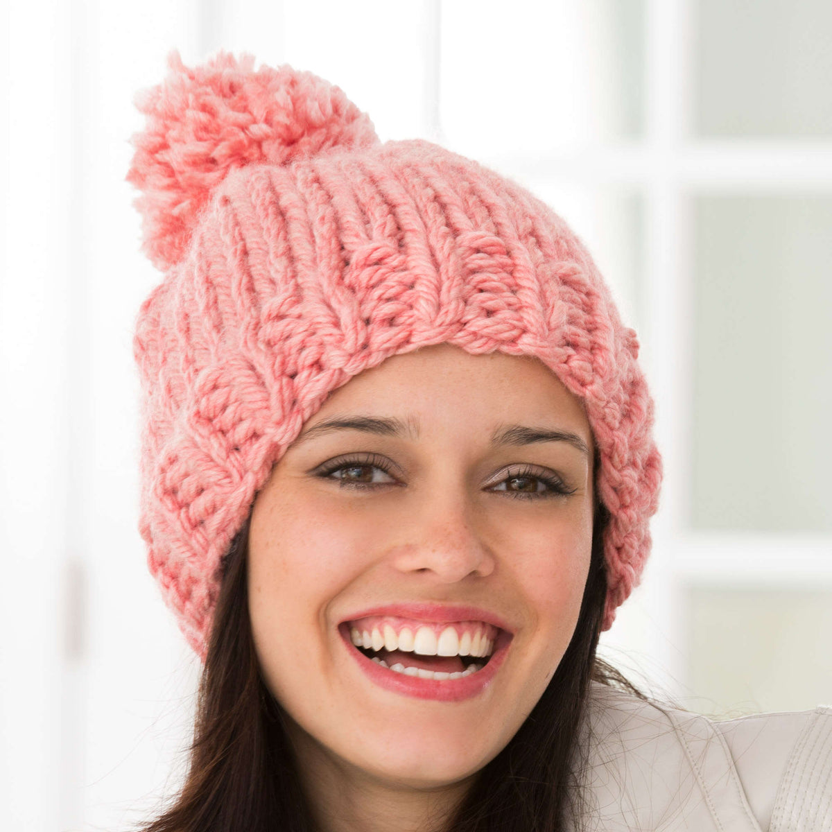 Knit Hat made in Red Heart Grande Yarn