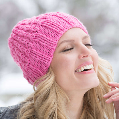 Red Heart Fashion Forward Knit Hat Knit Hat made in Red Heart Heads Up Yarn