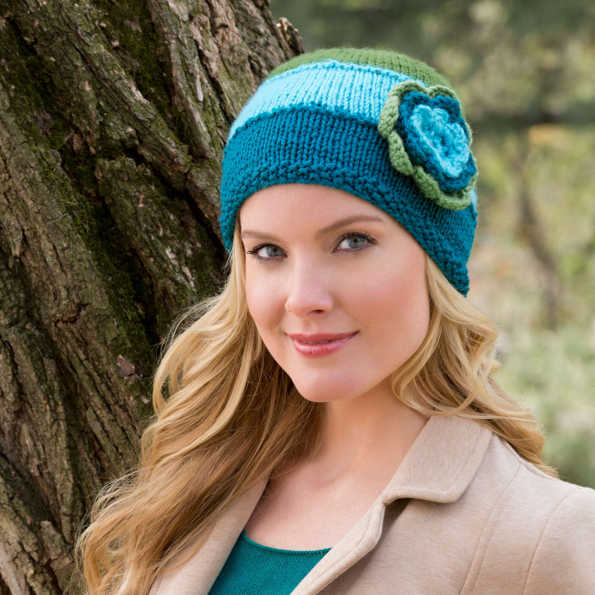 Knit Beanie made in Red Heart Soft Yarn