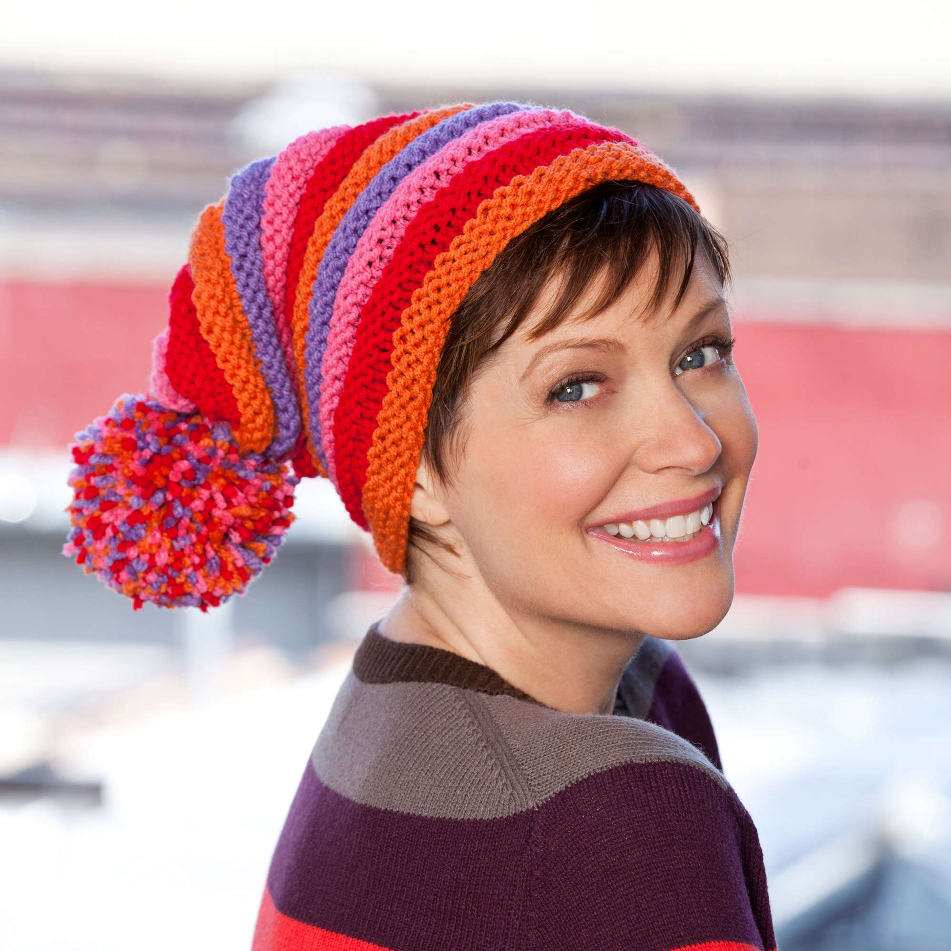 Free Red Heart Knit Romancing The Hat Pattern