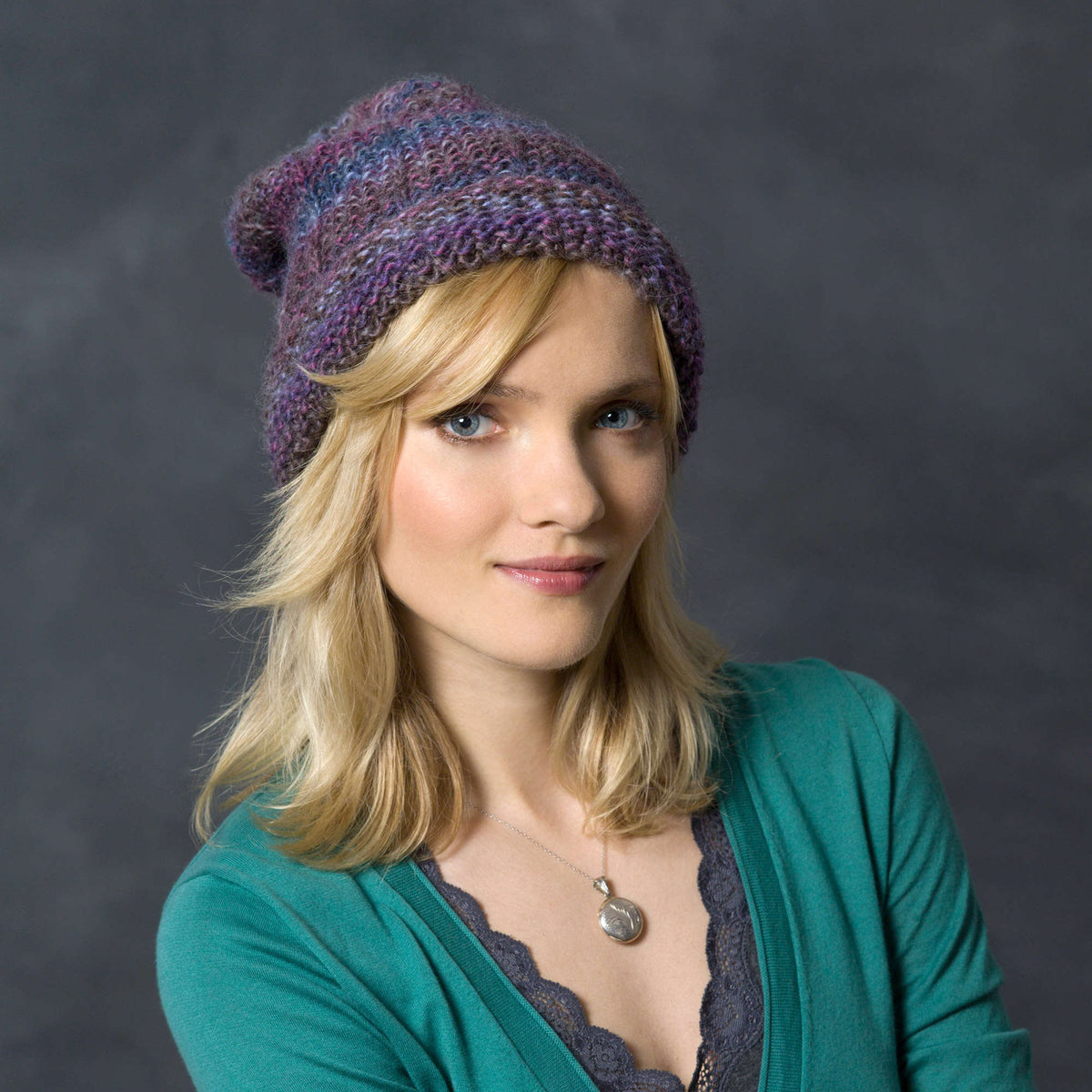 Knit Hat made in Red Heart Boutique Yarn