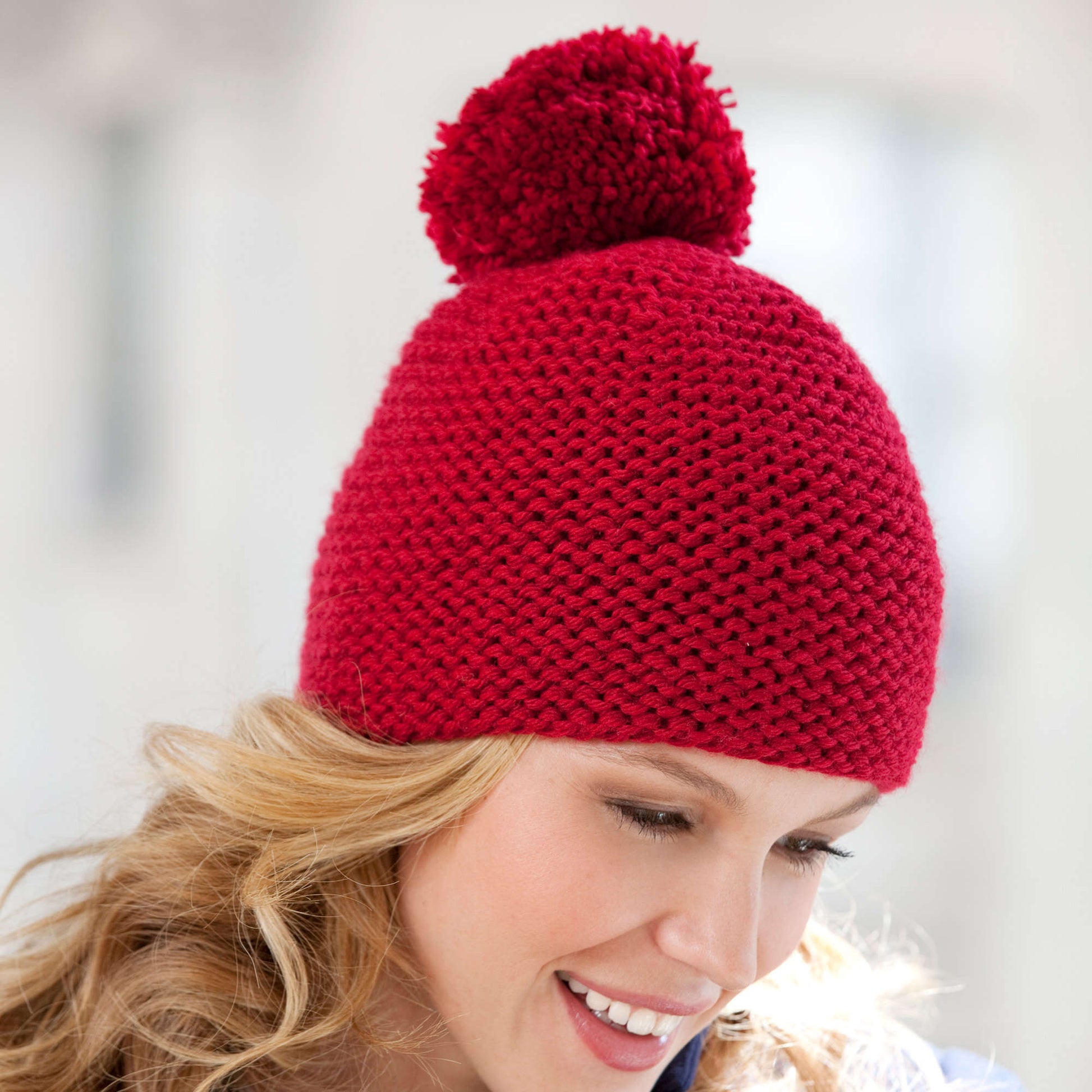 Free Red Heart Great Garter Knit Hat Pattern