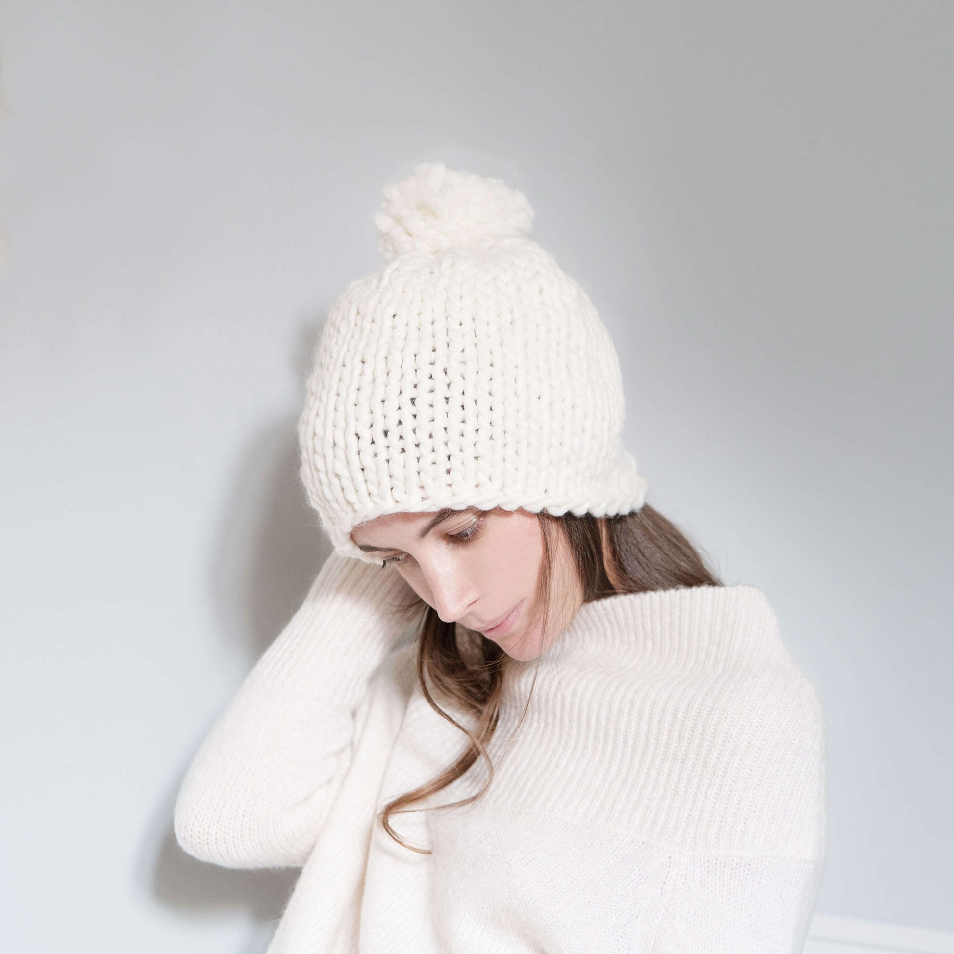 Free Red Heart Latte Classico Hat Knit Pattern