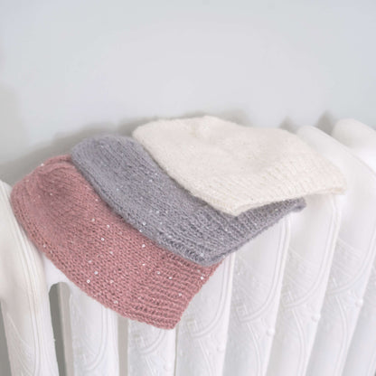 Red Heart Knit Brilla Beanie Knit Beanie made in Red Heart An Italian Story Luce Yarn