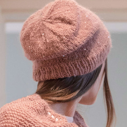 Red Heart Knit Brilla Beanie Knit Beanie made in Red Heart An Italian Story Luce Yarn