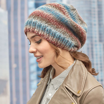 Red Heart Knit Standby Hat Knit Hat made in Red Heart Colorscape Yarn