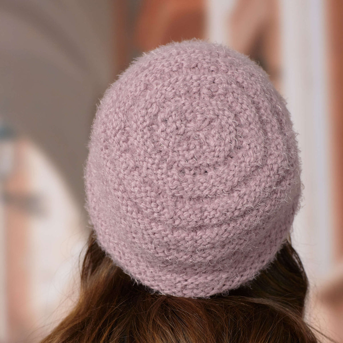 Knit Hat made in Red Heart Hygge Yarn