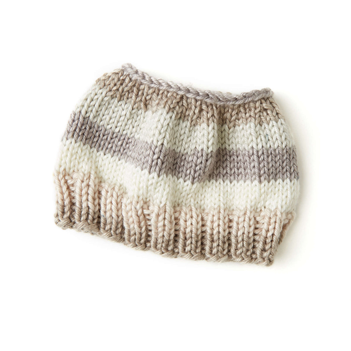 Knit Hat made in Red Heart Soft Essentials Stripes Yarn