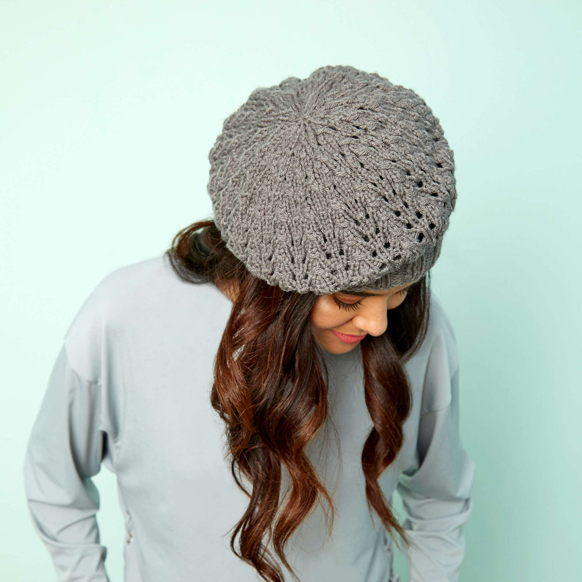 Knit Beret made in Red Heart With Love Yarn