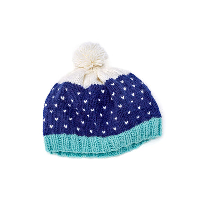 Red Heart Knit Snow-Speckled Hat 0