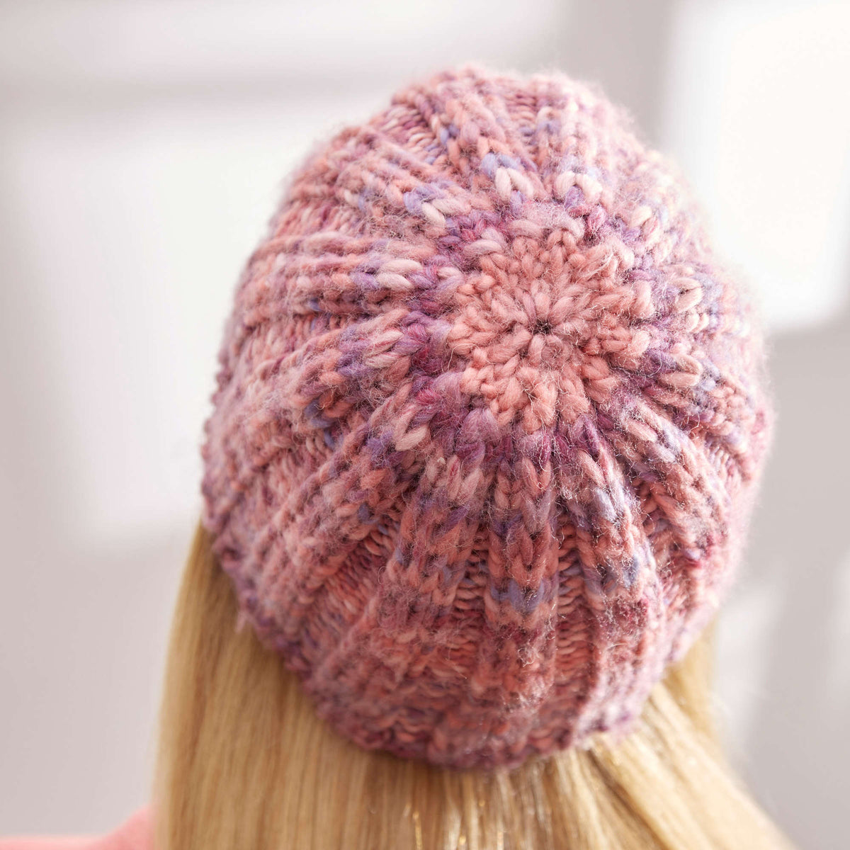 Knit Hat made in Red Heart Evermore Yarn