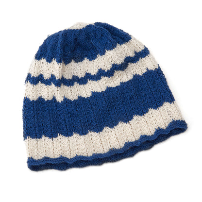 Red Heart Knit Wavy Skull Cap Knit Cap made in Red Heart Heart & Sole Yarn