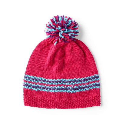 Red Heart Rainbow Knit Hat Single Size