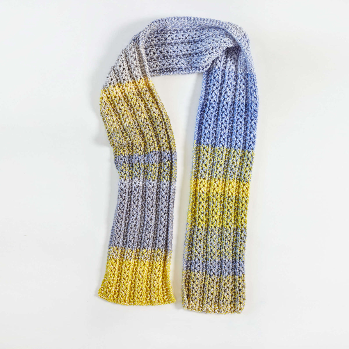 Knit Scarf made in Red Heart Roll With It Tweed Yarn