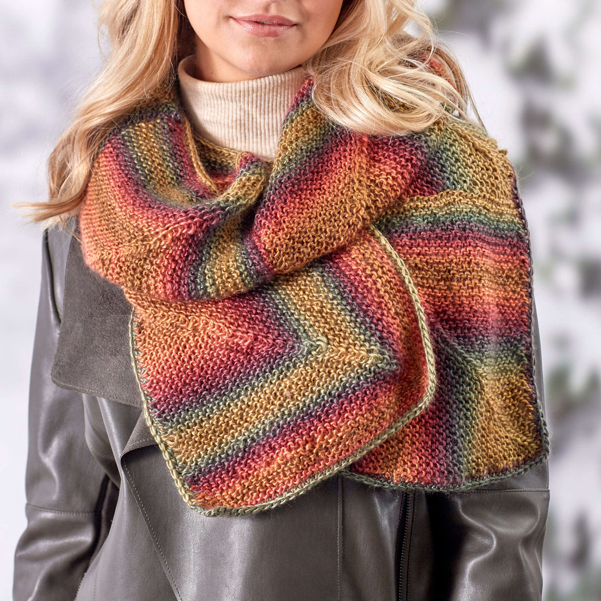 Knit Scarf made in Red Heart Boutique Yarn