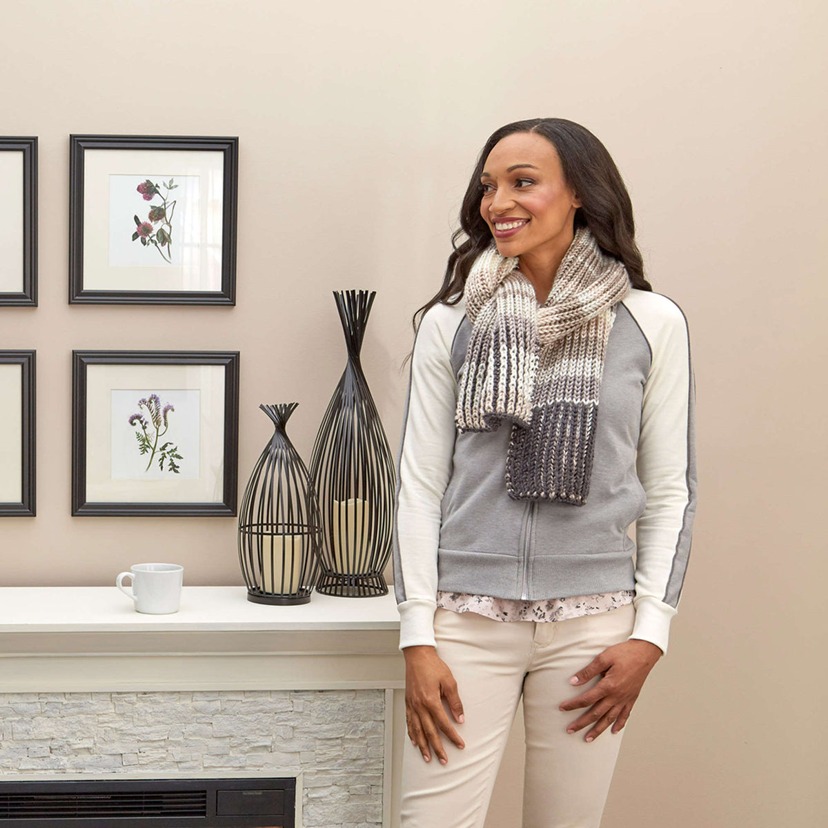 Knit Scarf made in Red Heart Soft Essentials Yarn