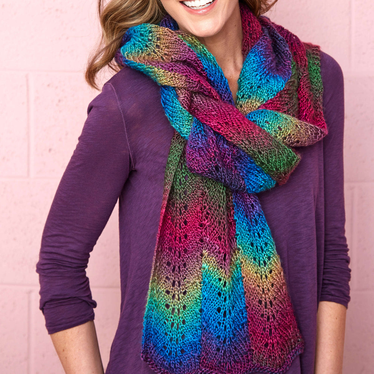 Knit Scarf made in Red Heart Boutique Yarn