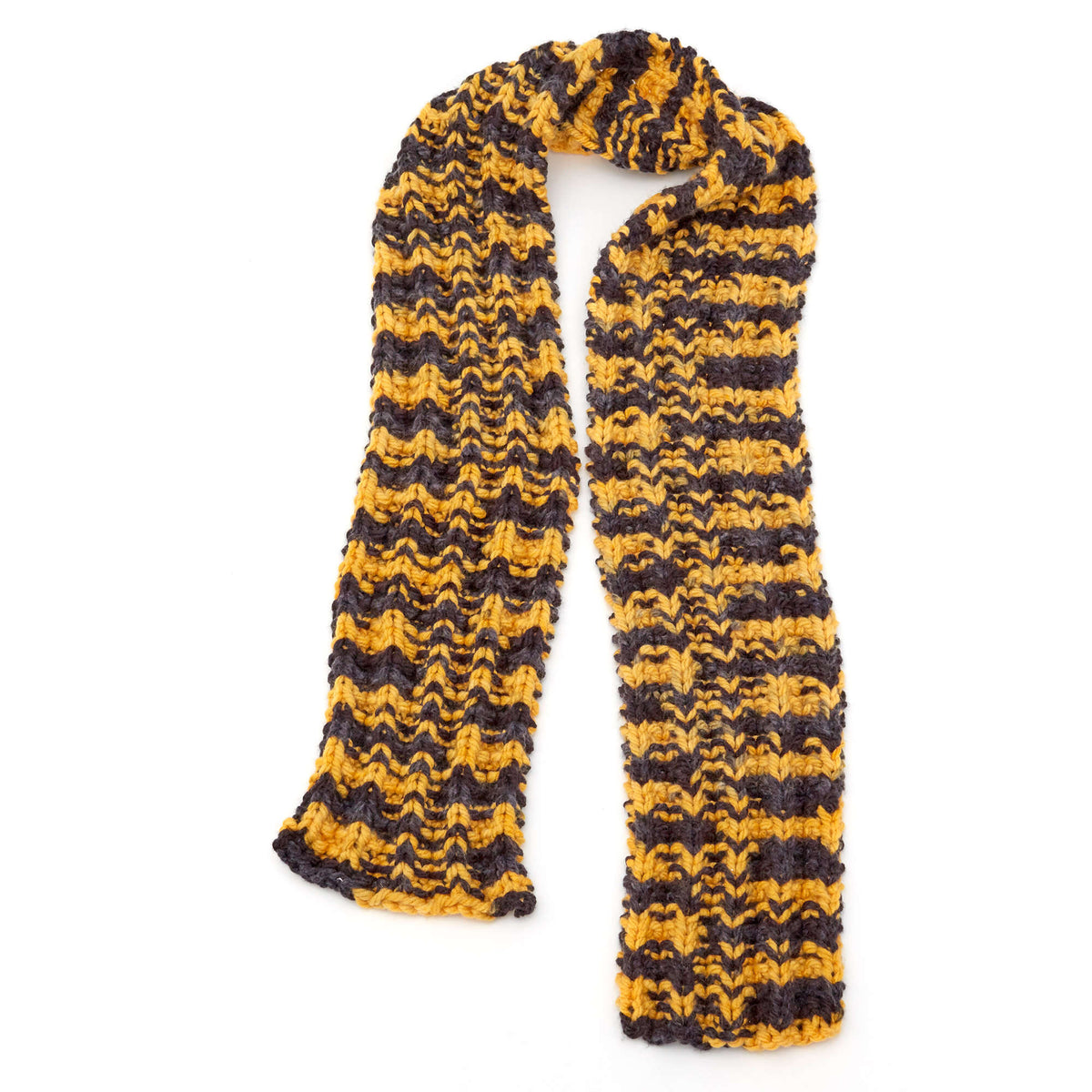 Knit Scarf made in Red Heart Team Spirit Chunky Yarn