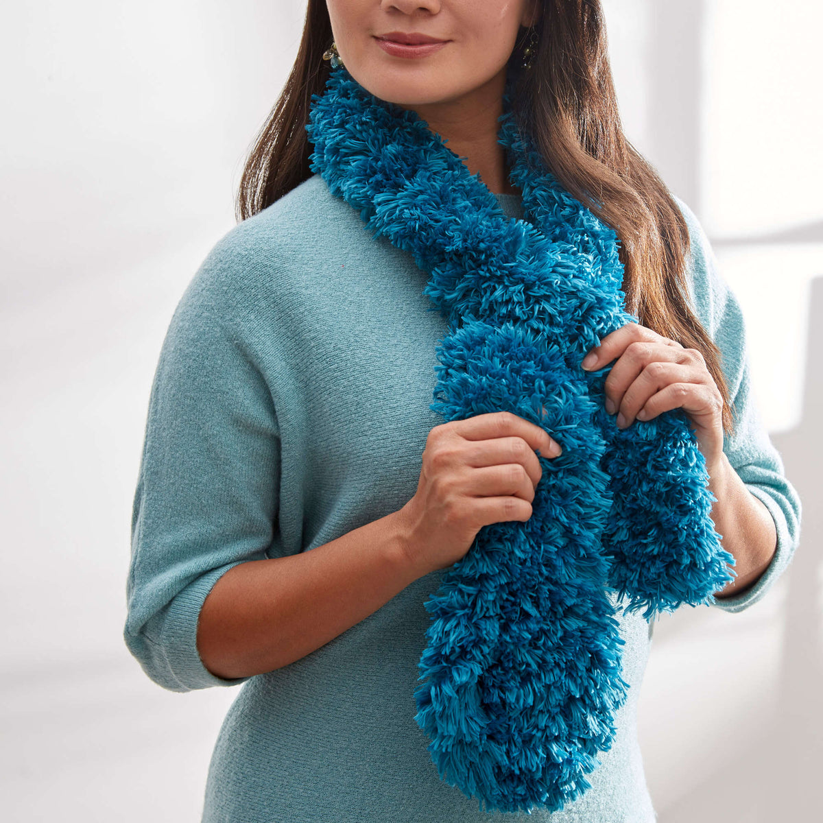 Knit Scarf made in Red Heart Boutique Yarn