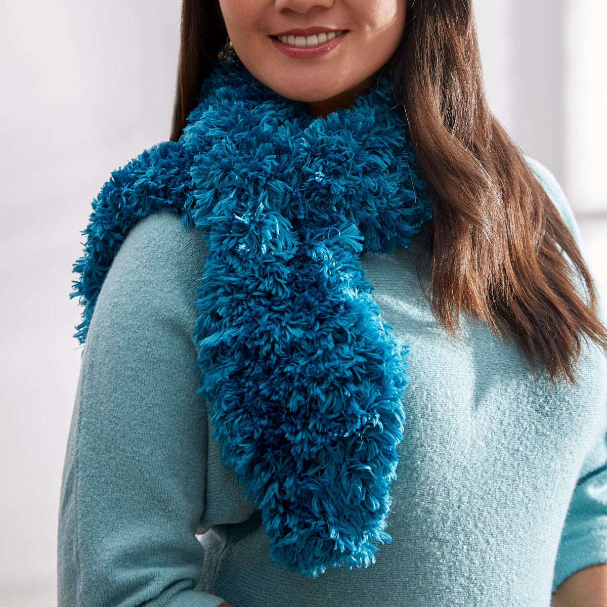 Knit Scarf made in Red Heart Boutique Yarn