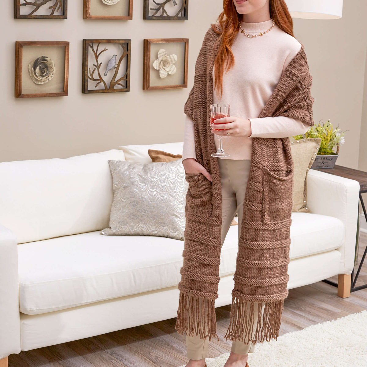 Knit Scarf made in Red Heart Chunky Soft Yarn