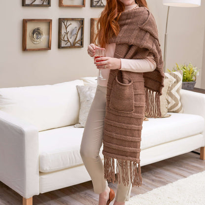 Red Heart Knit Posh & Pocketed Super Scarf Knit Scarf made in Red Heart Chunky Soft Yarn