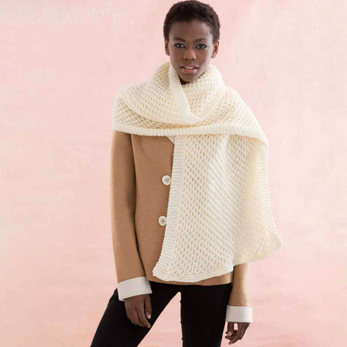 Knit Scarf made in Red Heart Comfort Yarn