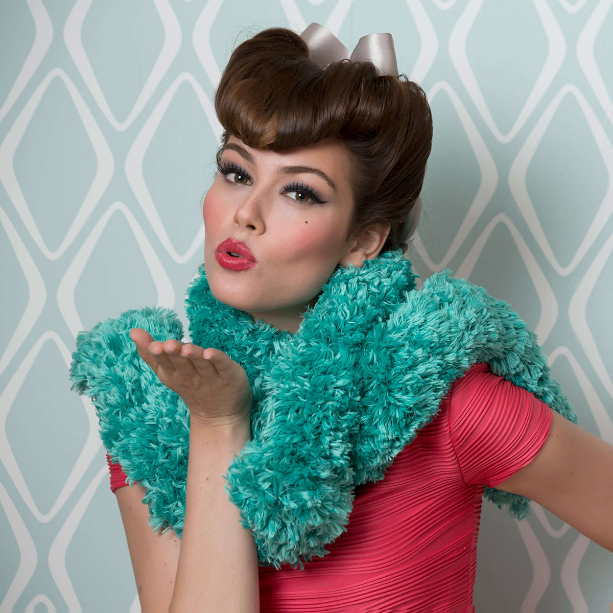 Knit Scarf made in Red Heart Boutique Yarn