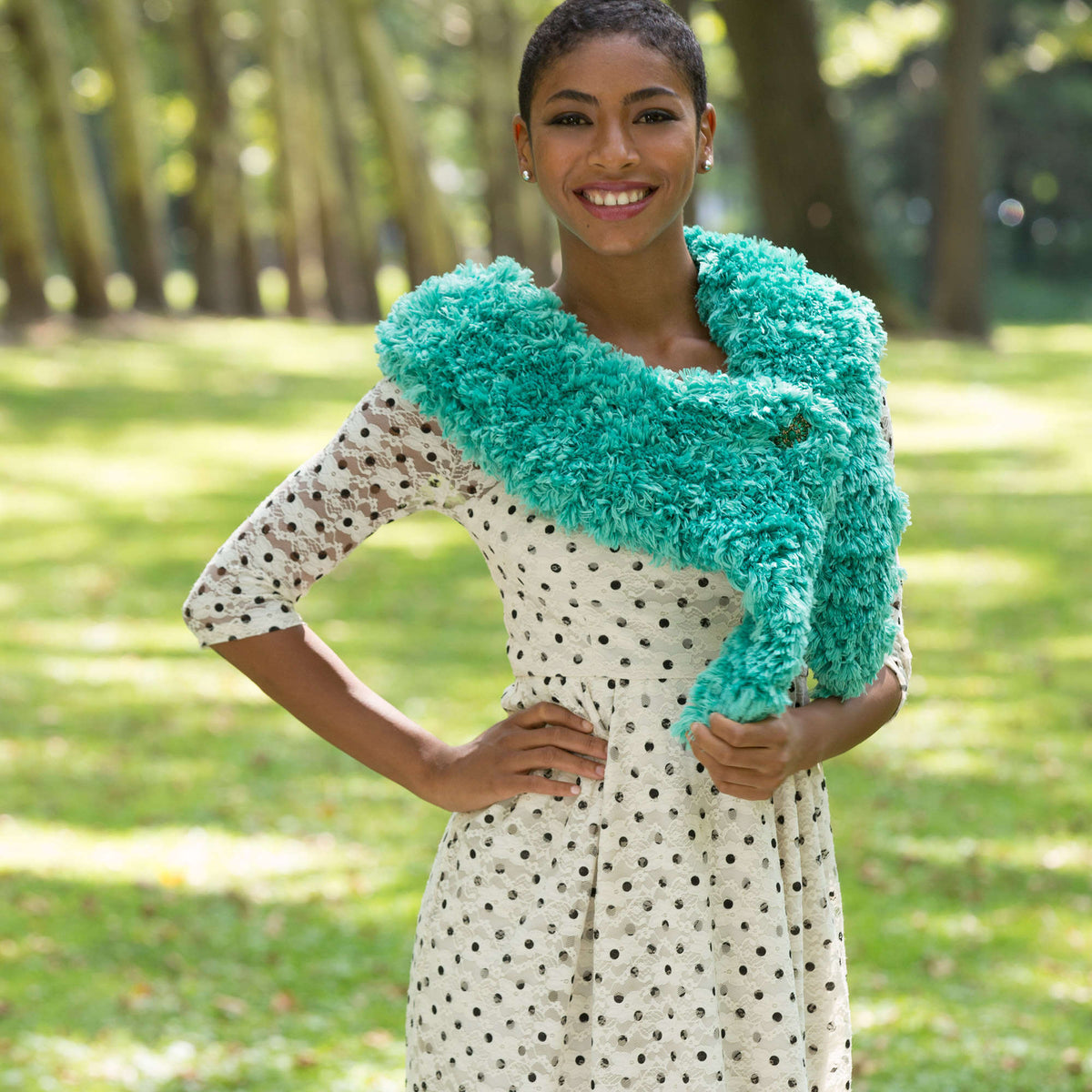 Knit Scarf made in Red Heart Boutique Yarn