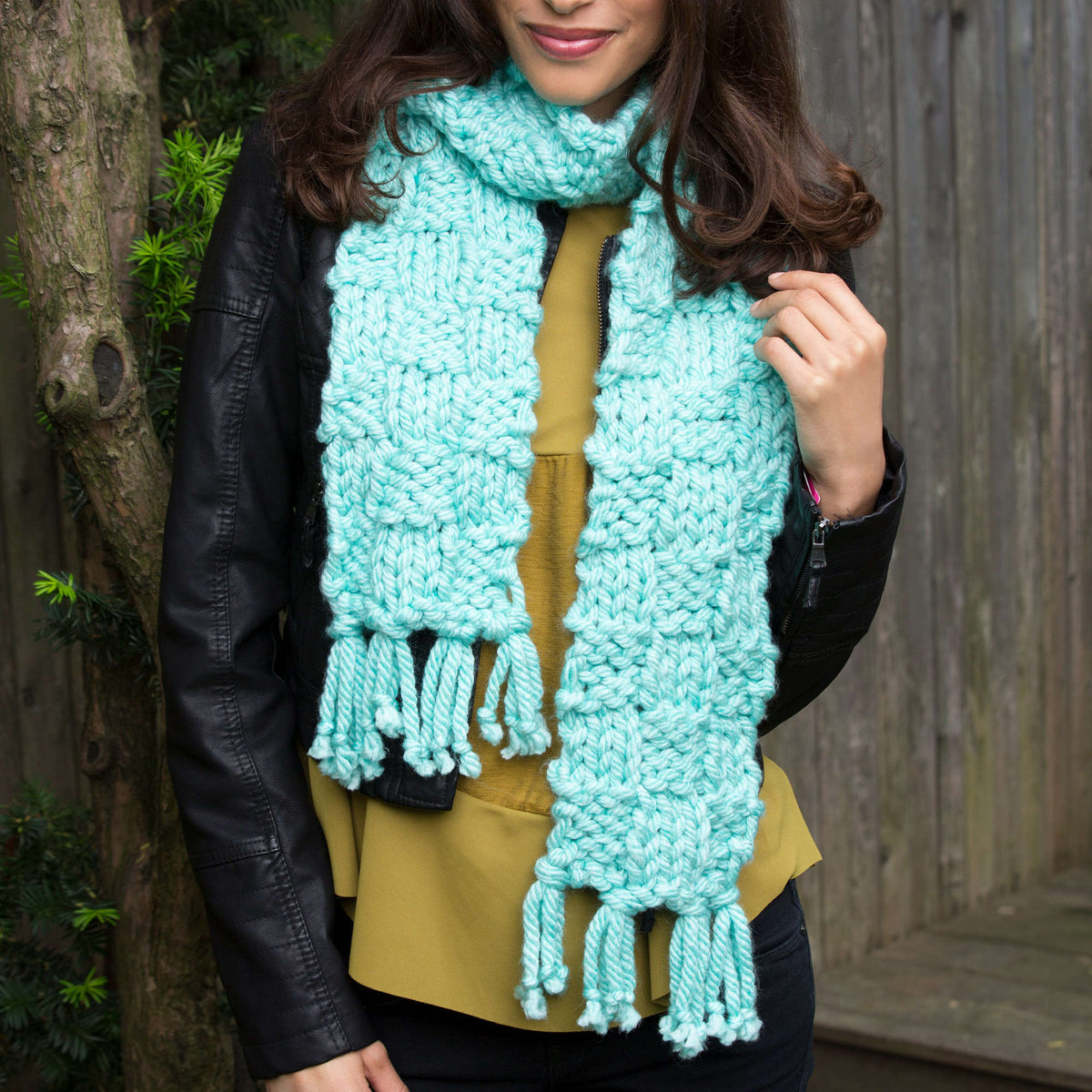 Knit Scarf made in Red Heart Grande Yarn