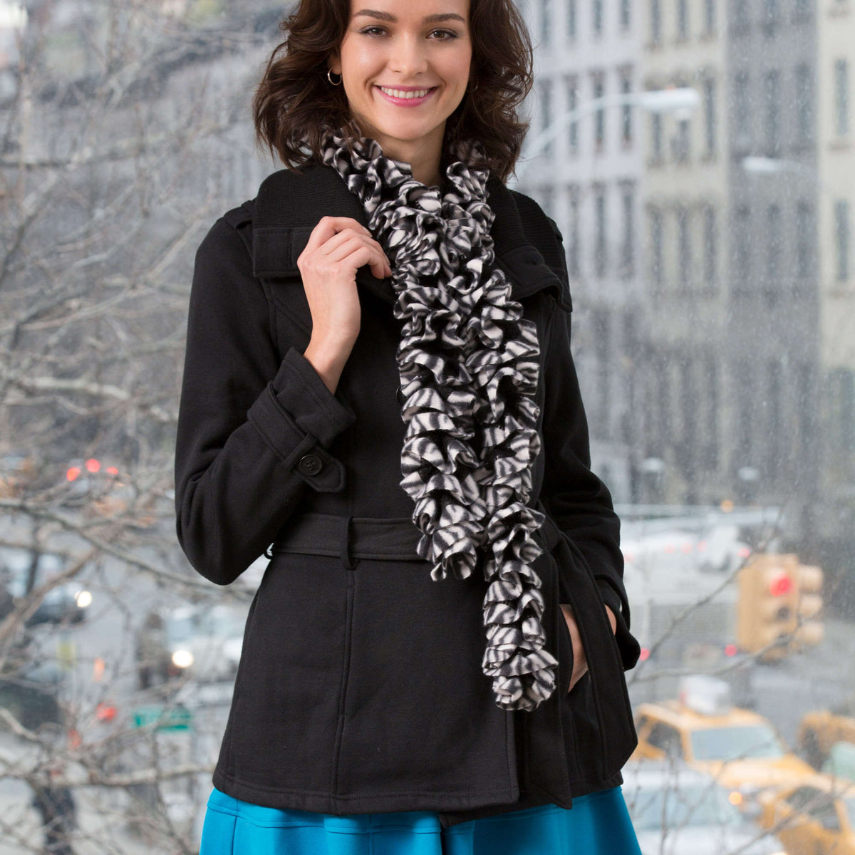 Knit Scarf made in Red Heart Boutique Yarn