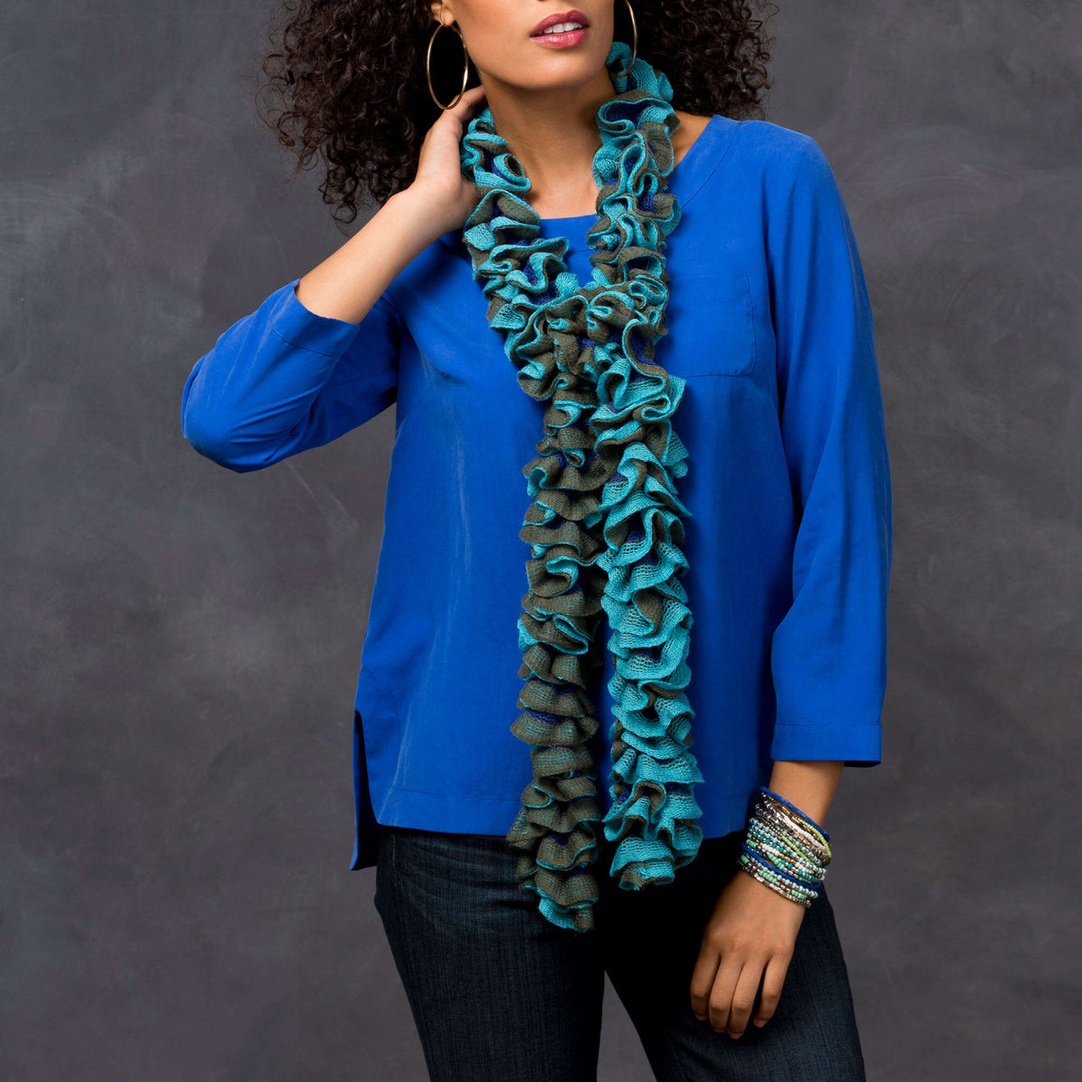 Knit Scarf made in Red Heart Boutique Yarn